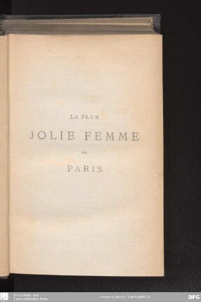La plus jolie femme de Paris