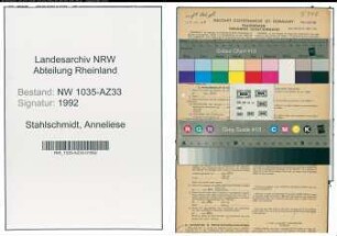 Entnazifizierung Anneliese Stahlschmidt , geb. 05.11.1919 (Kaufmaennische Angestellte)