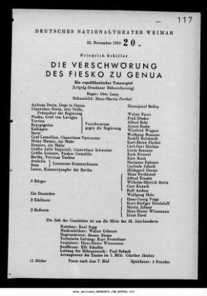 Die Verschwörung des Fiesko zu Genua