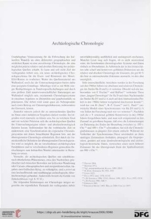 Archäologische Chronologie