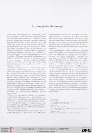Archäologische Chronologie