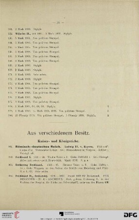 Aus verschiedenem Besitz (Nr. 981-1720)