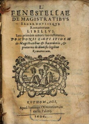 De magistratibus sacerdotiisque Romanorum libellus