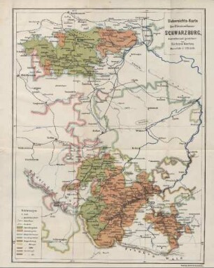 Uebersichts-Karte der Fürstentümer Schwarzburg