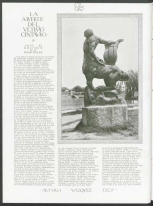 La muerte del ultimo centauro - ante el bronce de Bourdelle