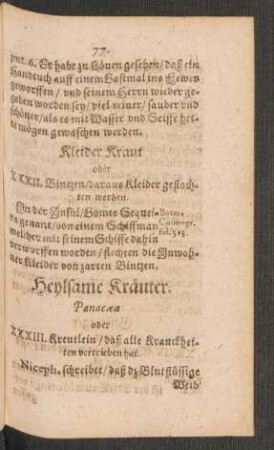 Heylsame Kräuter.