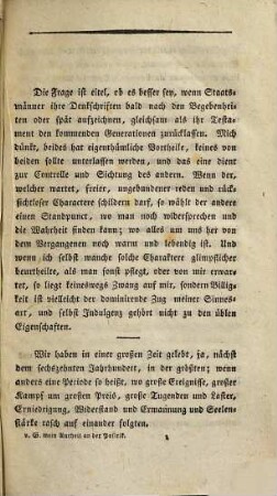 Mein Antheil an der Politik, 1. Unter Napoleons Herrschaft
