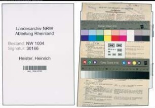 Entnazifizierung Heinrich Heister , geb. 08.12.1904 (Postschaffner)