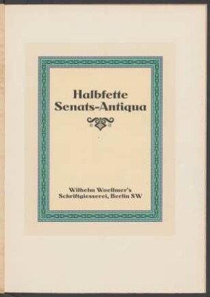 Halbfette Senats-Antiqua