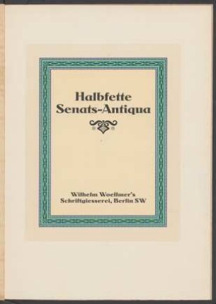 Halbfette Senats-Antiqua
