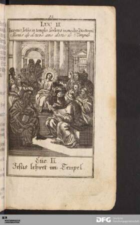 Jesus lehret im Tempel.