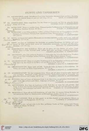Stoffe und Tapisserien (Nr. 323-354)