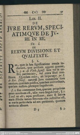 Lib. II. De Jure Rerum, Speciatimque De Jure In Re
