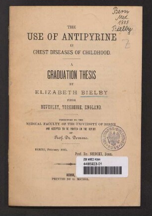 The use of antipyrine in chest diseases of childhood