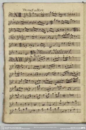 13. Anonymus, Menuette, Es-Dur