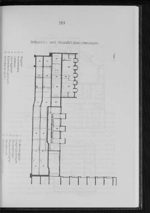 Schnitt- und Grundrißzeichnungen