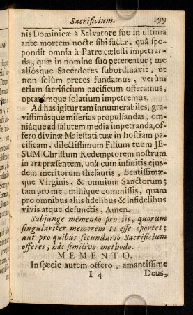 199-205, Praxis faciendi Memento
