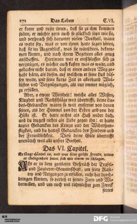 Das VI. Capitel. Er fängt Händel an...