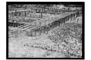 Bauprojekt : Thailand. Fundamente in Eisenbeton im Bau für ein unbekanntes Bauprojekt, 1908/1913