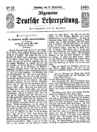 Protokolle der 11. allgemeinen deutschen Lehrerversammlung