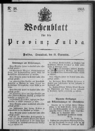Nr. 38, Ausgabe vom 19. September 1863