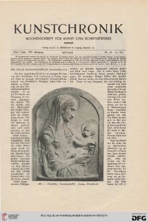Ein neues Madonnenrelief Donatello's