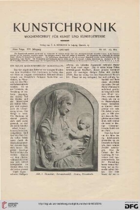 Ein neues Madonnenrelief Donatello's