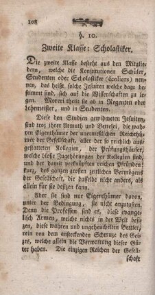 § 10. Zweite Klasse: Scholastiker.