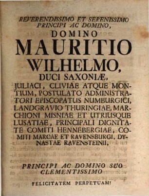 Nicolai Christophori Lynckeri ... Tractatio iuridica de superioritate sacra