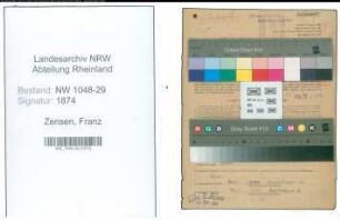 Entnazifizierung Franz Zensen , geb. 19.09.1900 (Beamter)