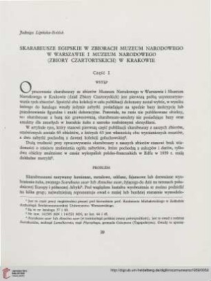 4: Skarabeusze egipskie w zbiorach Muzeum Narodowego w Warszawie i Muzeum Narodowego (Zbiory Czartoryskich) w Krakowie : [1]