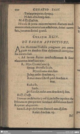 Curatio XCIV. [Curatio XCVII.] De Eadem Affectione