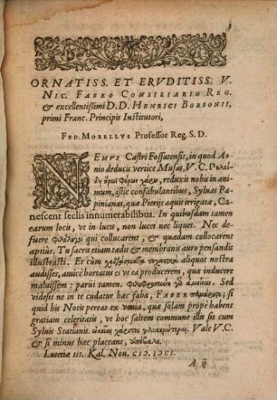 In Pap. S. Statii Sylvas Commentationes
