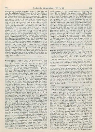 282 [Rezension] Zwingli, Huldreich, Sämtliche Werke. Bd. IX, Lfg. 64