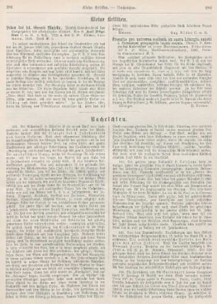 281-282 Kleine Kritiken