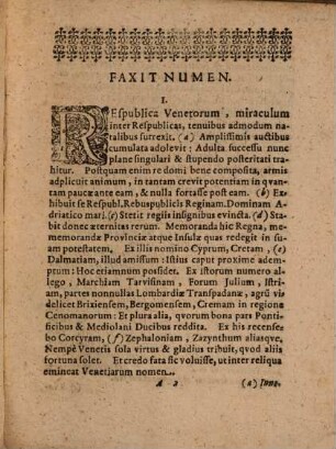Monotriade Favente. ex Historia Civili De Republica Veneta