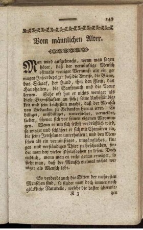 Vom männlichen Alter.