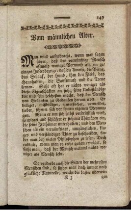 Vom männlichen Alter.