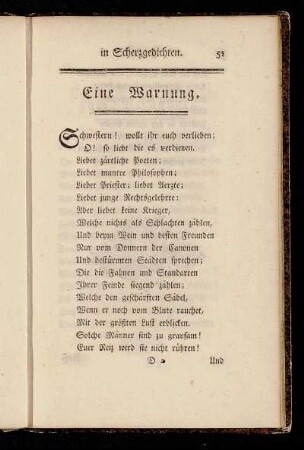 Eine Warnung.