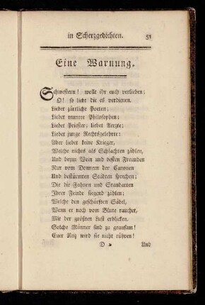 Eine Warnung.