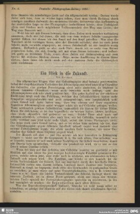 Ein Blick in die Zukunft