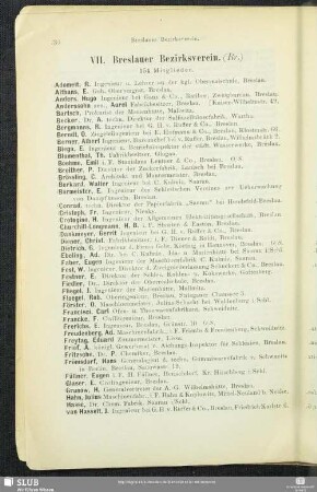 VII. Breslauer Bezirksverein.