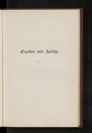 Quellen und Zusätze.