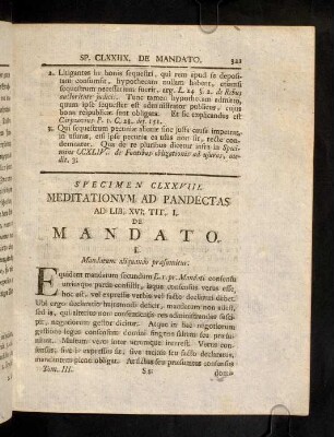 321-394, Ad Lib. XVII. Tit. I. Mandati Vel Contra