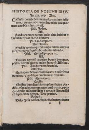Historia De Nomine Iesu.
