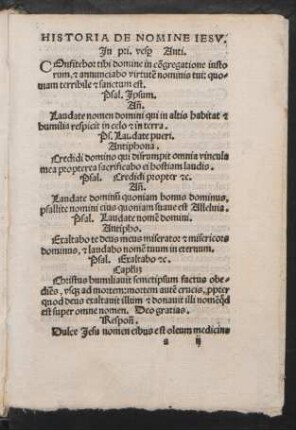 Historia De Nomine Iesu.