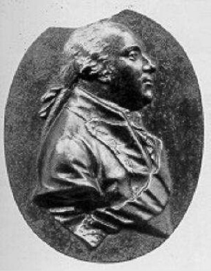 Ovales Medaillon mit Profilbildnis des Königs Friedrich Wilhelm II. von Preußen (1744-1797)