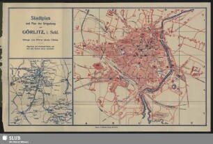 Stadtplan und Plan der Umgebung von Görlitz, i. Schl.