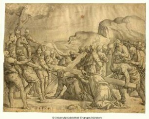 Die Kreuztragung Christi, nach links