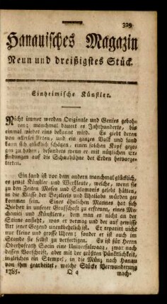 Neun und dreißigstes Stück